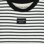 Baby Boys White & Navy Striped Bodysuit, 1, hi-res
