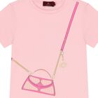 Girls Pink Bag Logo T-Shirt, 2, hi-res
