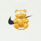 تيشيرت للبنات بشعار دب تيدي باللون الأبيض, 1, hi-res