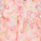 Younger Girls Pink Logo Floral Tulle Dress, 2, hi-res