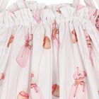 Girls White & Pink Milk Shake Beach Dress, 3, hi-res