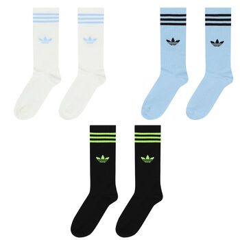 Black, White & Blue Logo Crew Socks ( 3-Pack )
