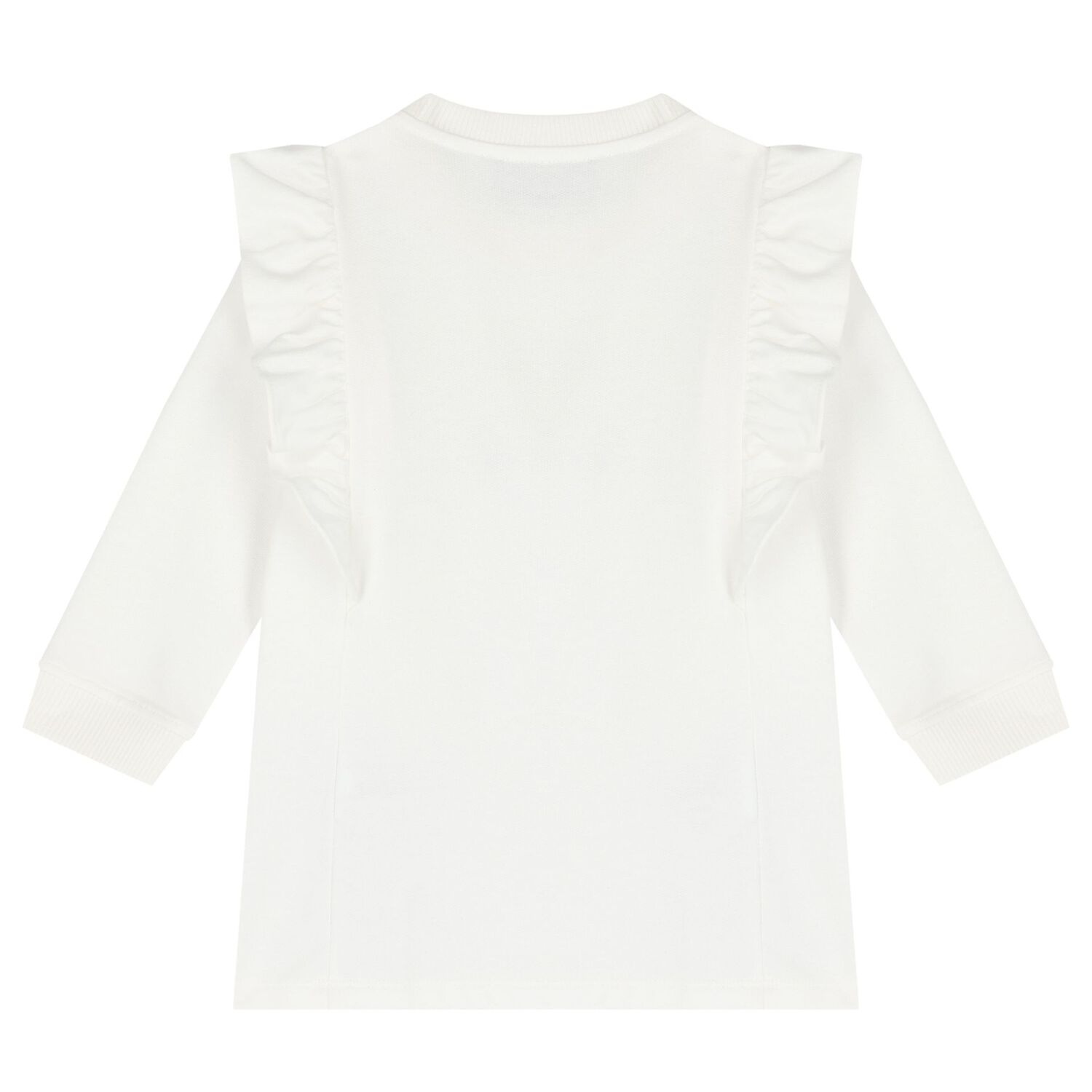 فستان بنات بشعار تيدى باللون العاجي , 1, hi-res