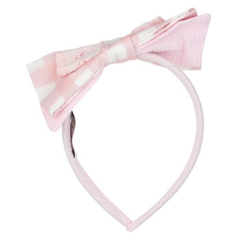 Younger Girls Pink Bow Headband