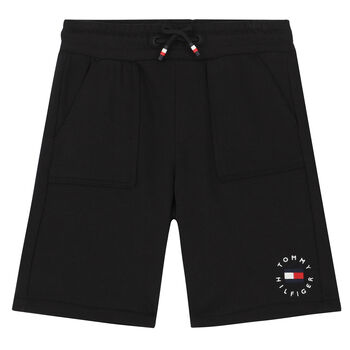 Boys Black Logo Shorts