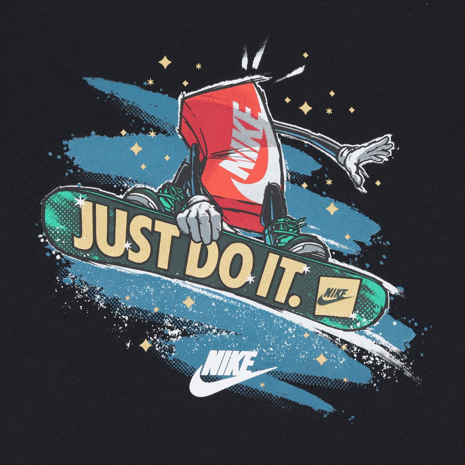 Boys Black Logo T-Shirt, 1, hi-res