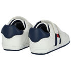Baby Boys White Logo Pre Walker Shoes, 2, hi-res