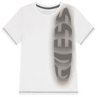 Boys White Logo T-Shirt, 1, hi-res