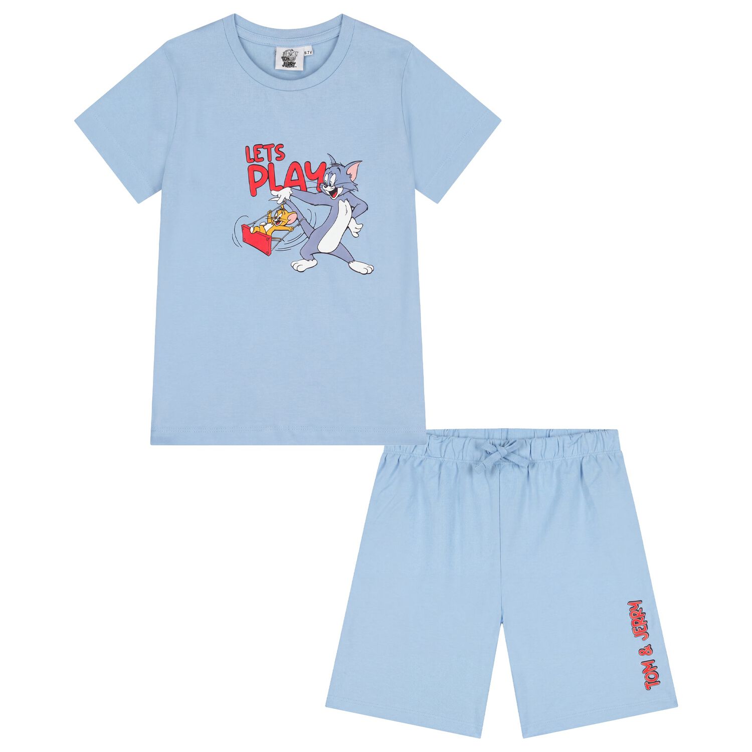 Boys Blue Tom & Jerry Shorts Set, 1, hi-res