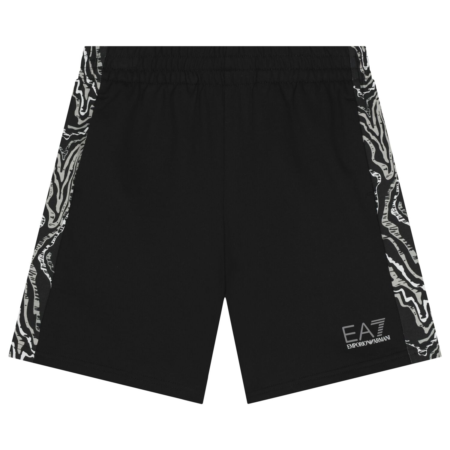 Boys Black Logo Shorts, 2, hi-res