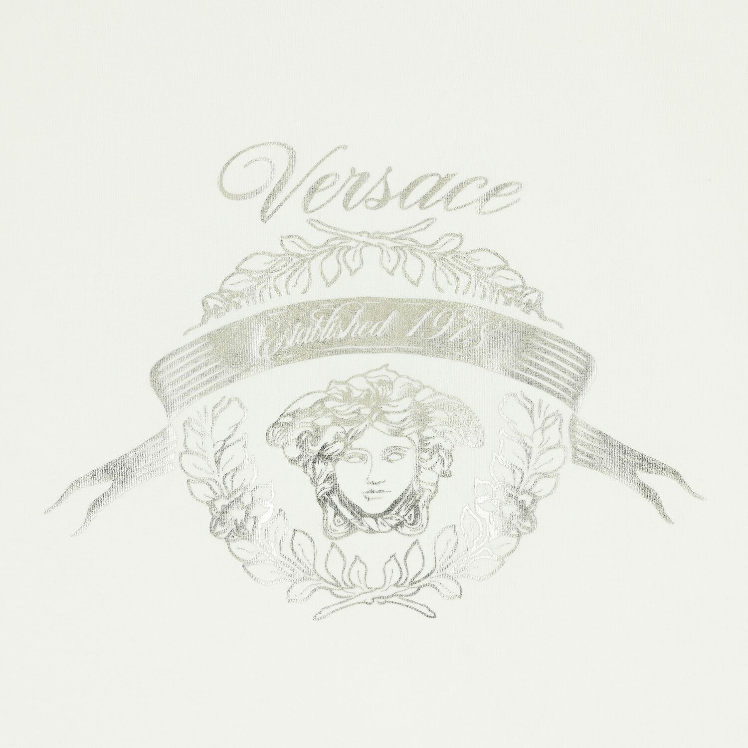 Ivory & Gold Medusa Logo Baby Blanket, 1, hi-res