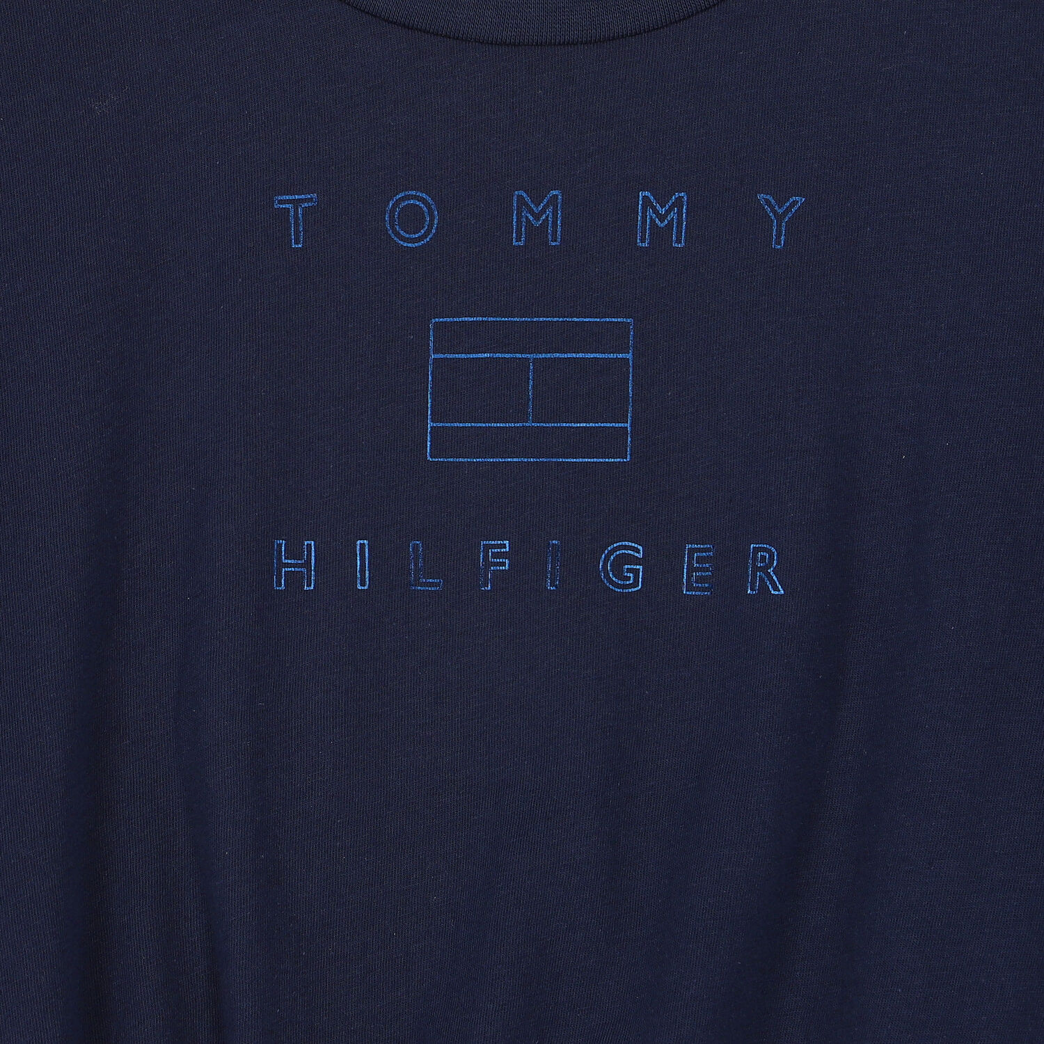 تيشيرت بالشعار باللون الكحلي للبنات, 1, hi-res