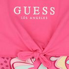 فستان بنات بشعار تجريدي باللون الوردي , 2, hi-res