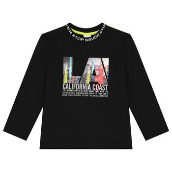 Boys Black Long Sleeve Top