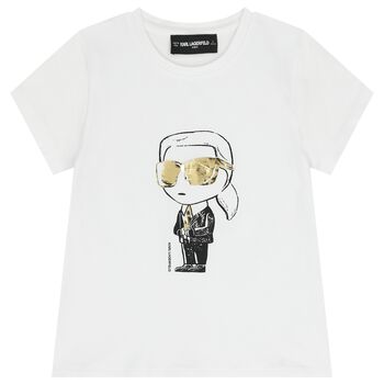 Girls Mini Me White Ikonik T-Shirt