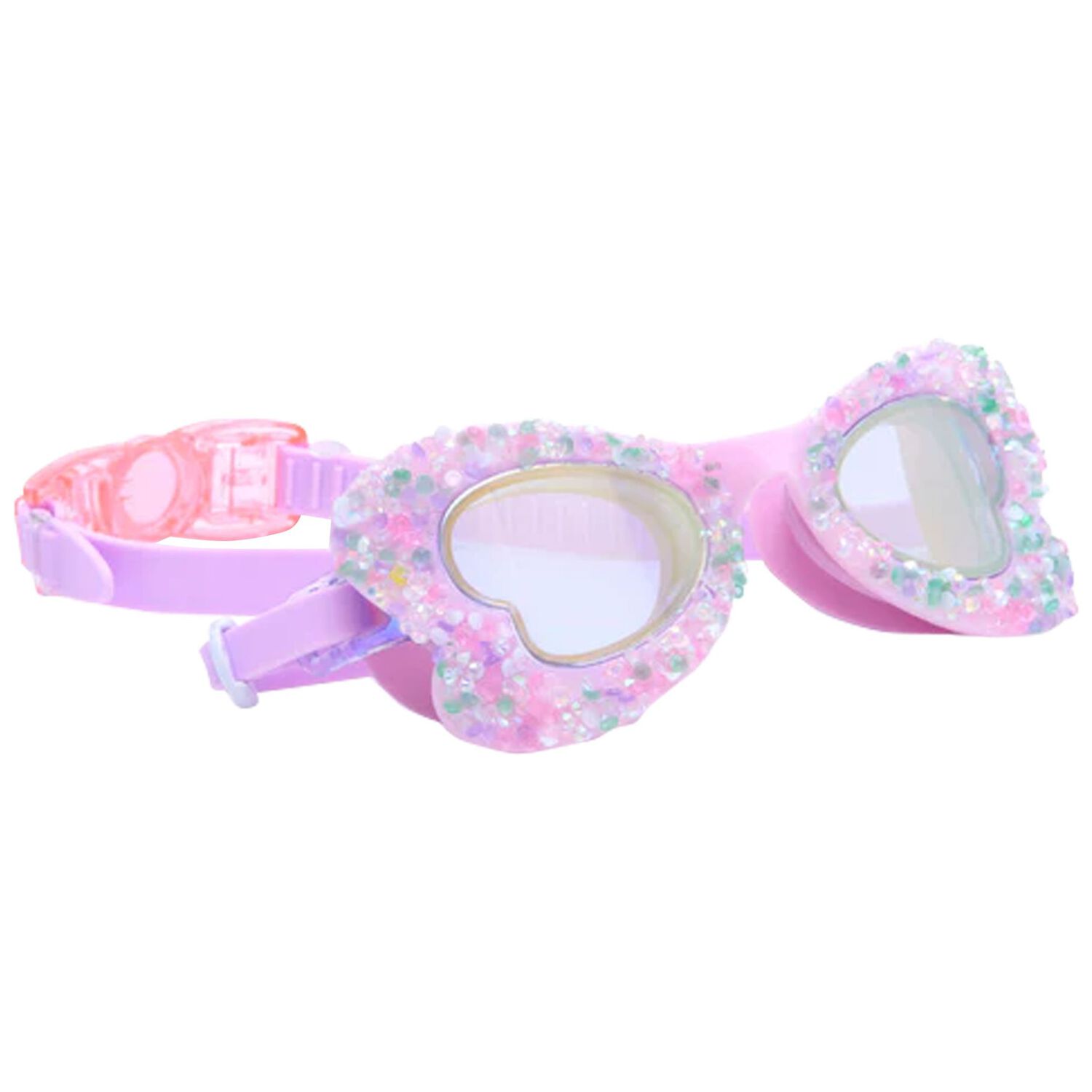 Girls Purple Butterfly Swimming Goggles, 3, hi-res image number null