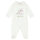 Baby Girls White Marie Graphic Babygrow, 1, hi-res
