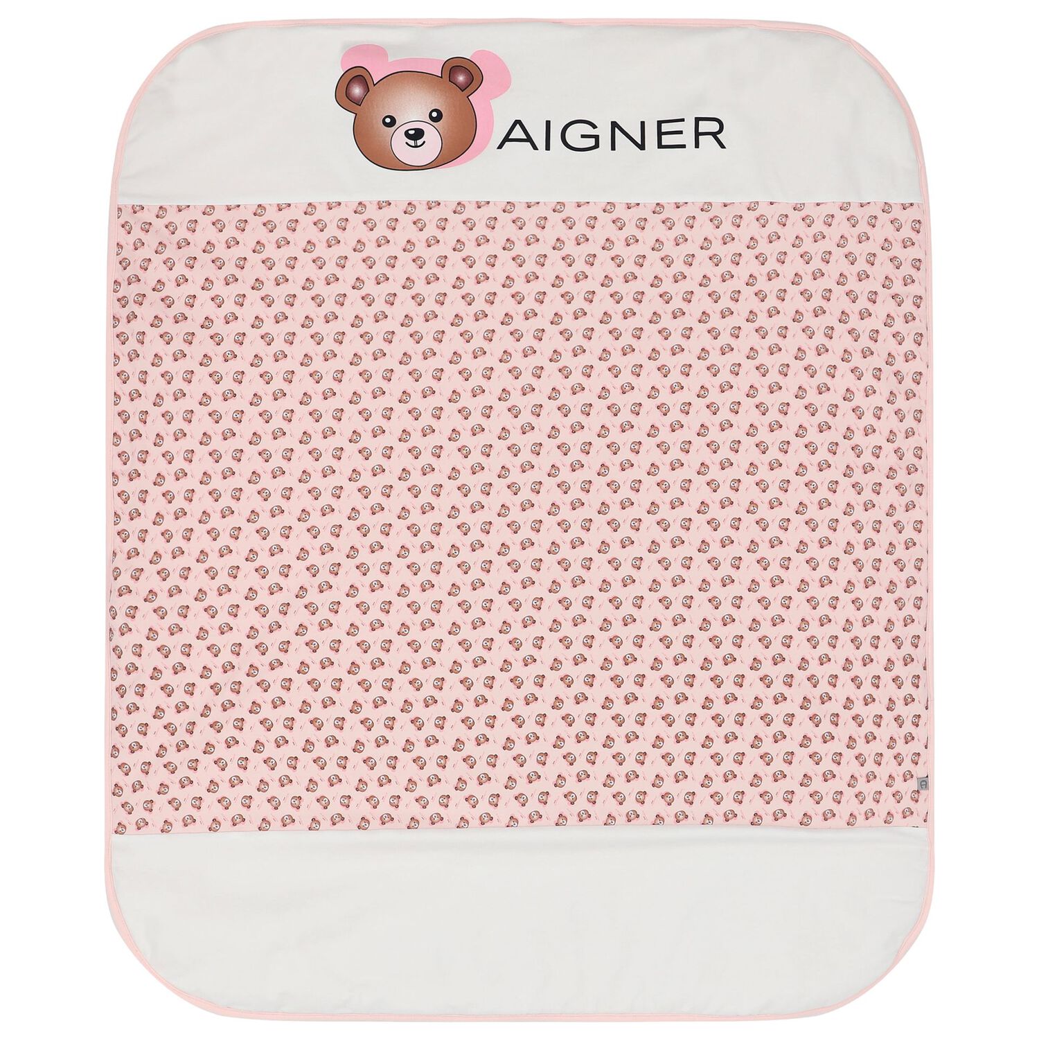 بطانية بنات بالشعار باللون الأبيض والوردى, 1, hi-res image number null