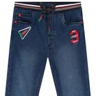 Boys Blue Logo Denim Jeans, 1, hi-res