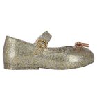 Younger Girls Gold & Silver Glitter Jelly Shoes, 3, hi-res