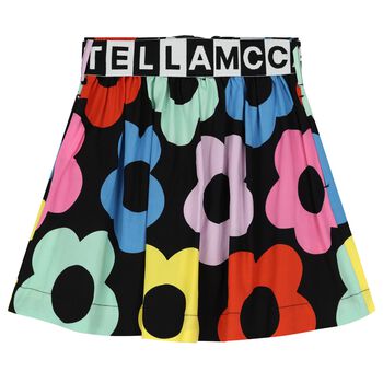 Girls Black Floral Skirt, 1 Girls Black Floral Skirt