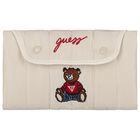 Beige Teddy Bear Logo Quilted Baby Changing Mat, 1, hi-res