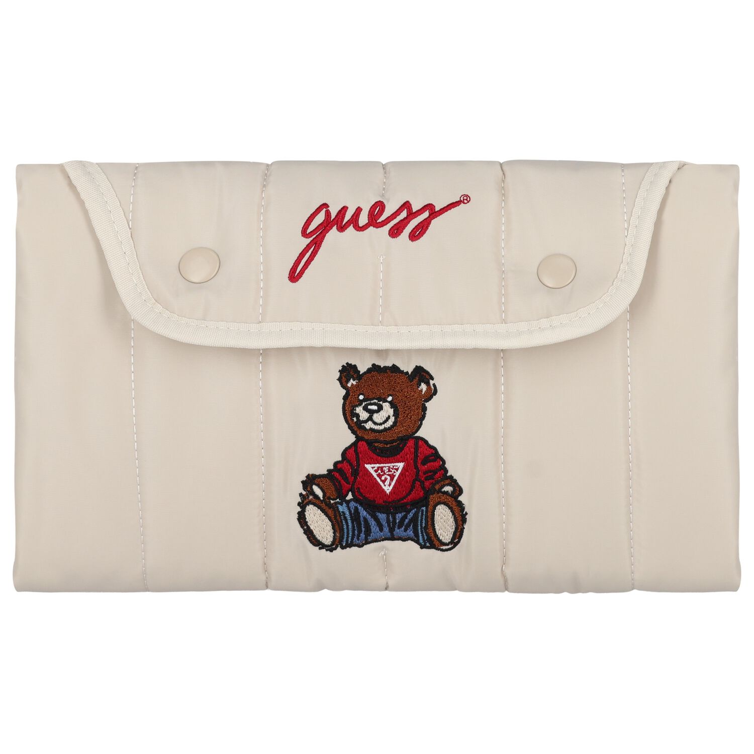 Beige Teddy Bear Logo Quilted Baby Changing Mat, 1, hi-res image number null