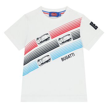 Younger Boys White Logo T-Shirt
