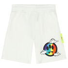 White Logo Shorts, 1, hi-res