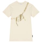 Girls Ivory & Gold Bag Dress, 2, hi-res