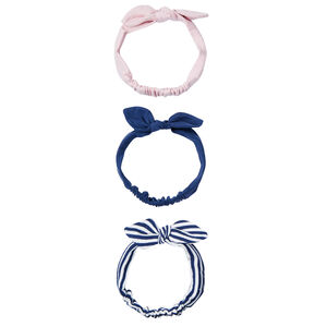 Baby Girls Pink, Blue & White Headband ( 3-Pack )