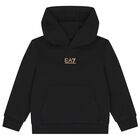 Boys Black Logo Tracksuit, 1, hi-res
