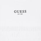 Girls White Logo Tulle Dress, 1, hi-res