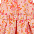 Girls Pink Floral Jacquard Dress, 1, hi-res