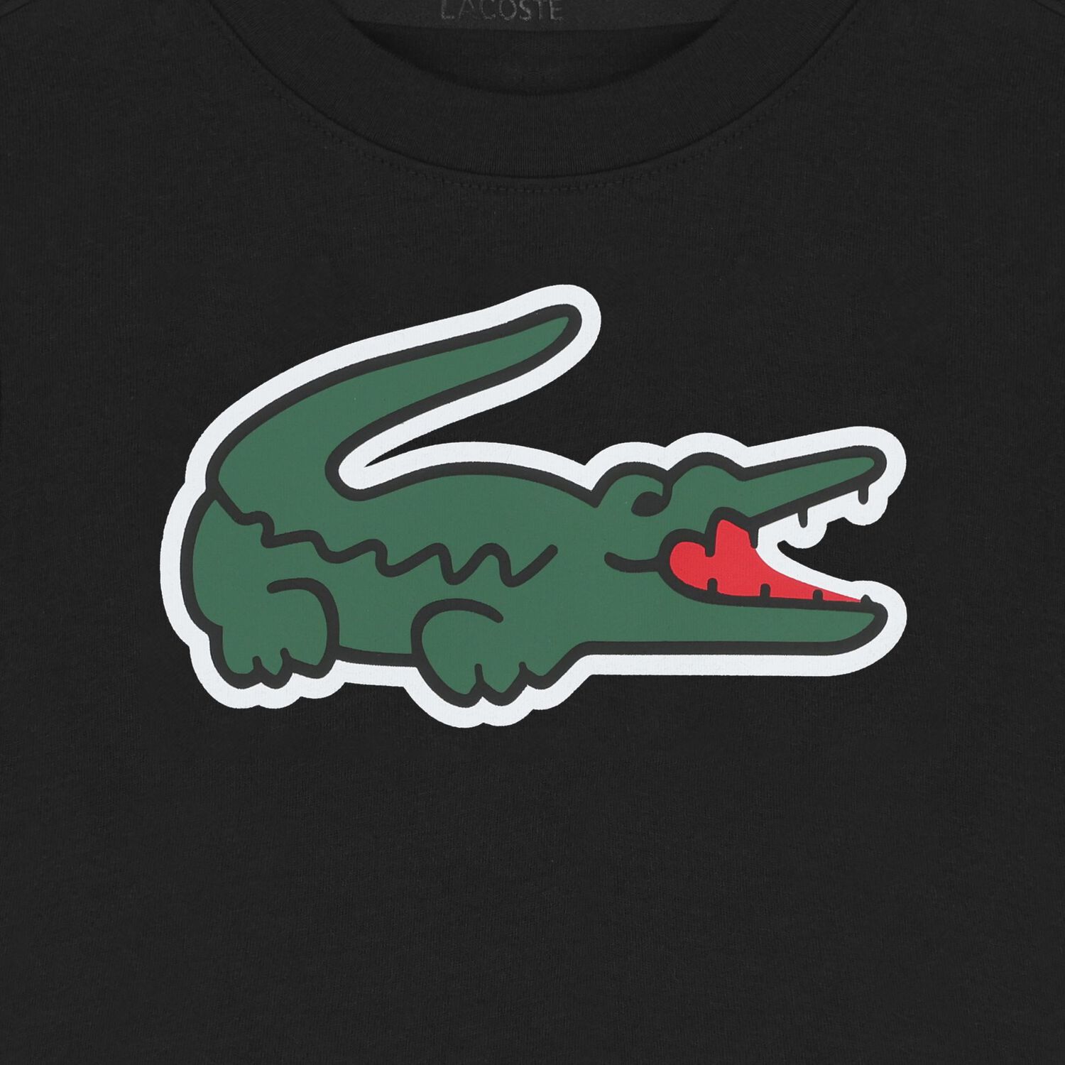 تيشيرت بالشعار باللون الأسود, 1, hi-res