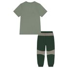 Green Logo Trousers Set, 2, hi-res