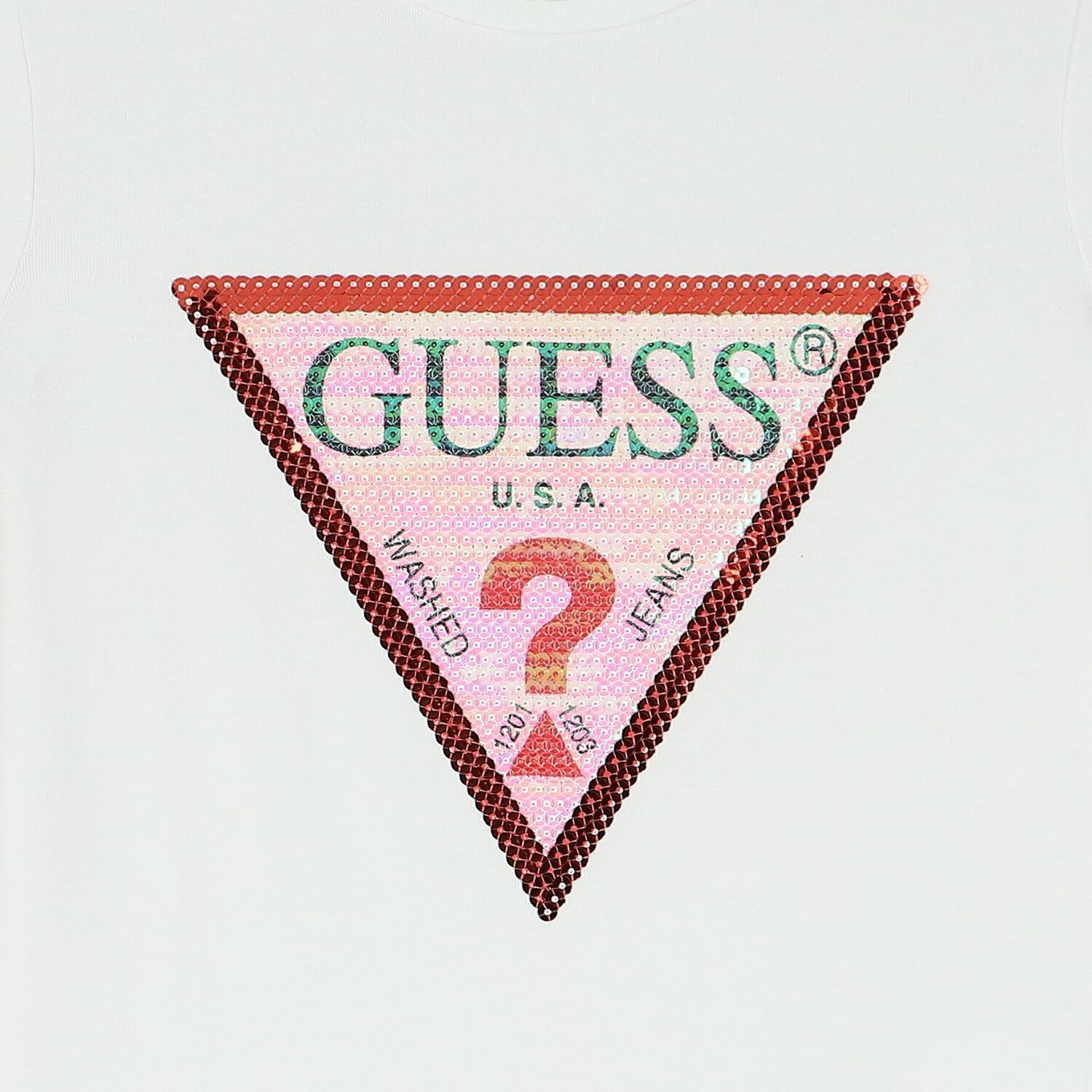 تيشيرت بنات بالشعار باللون الأبيض, 2, hi-res image number null