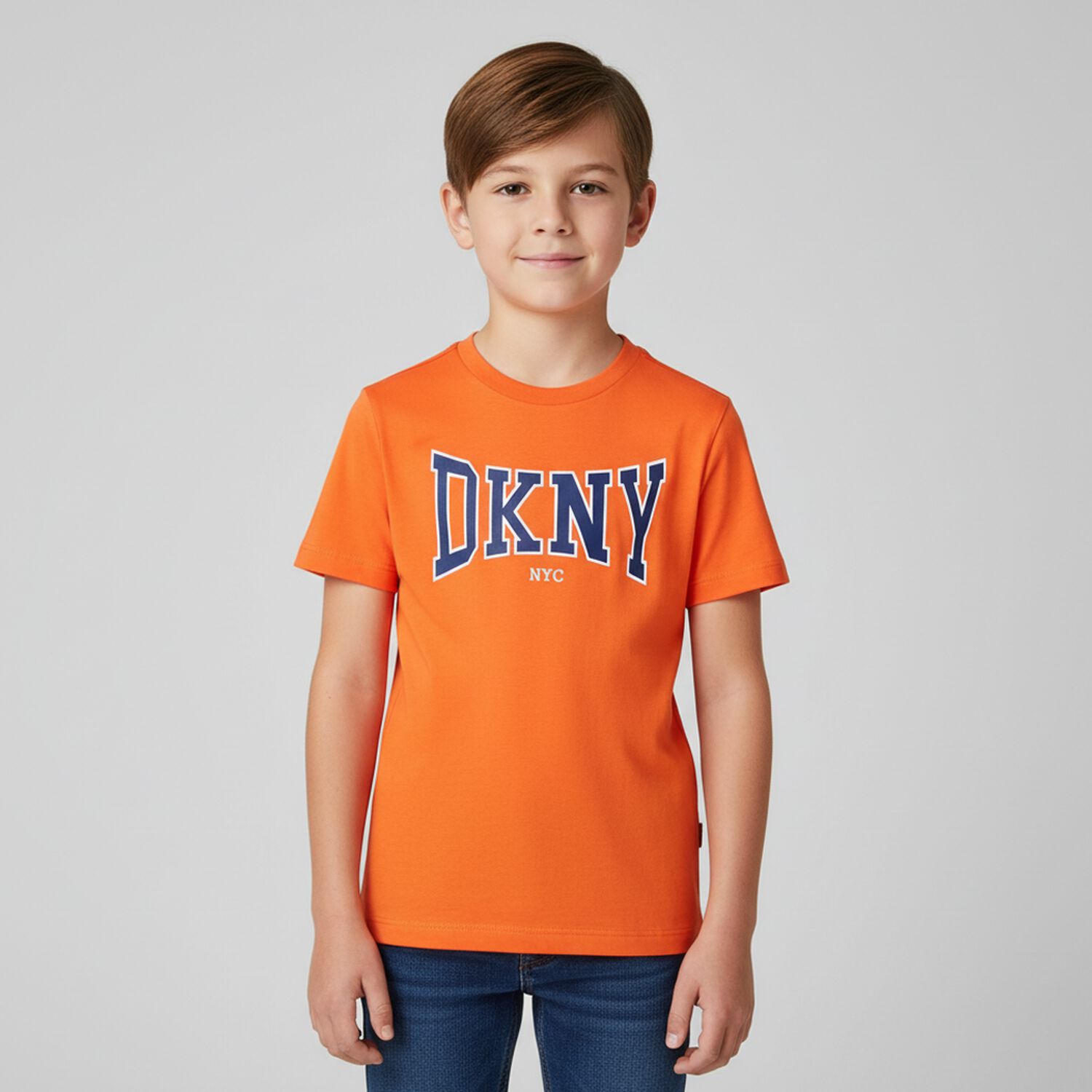 Boys Orange Logo T-Shirt, 1, hi-res