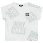 تيشيرت بالشعار باللون الابيض للبنات , 1, hi-res