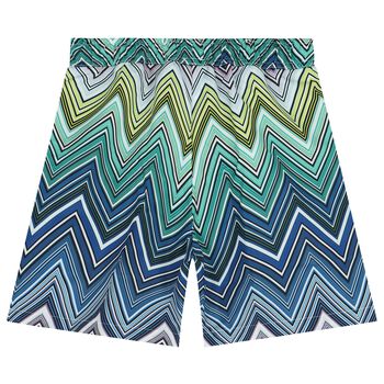 Boys Multi-Coloured Zigzag Swim Shorts