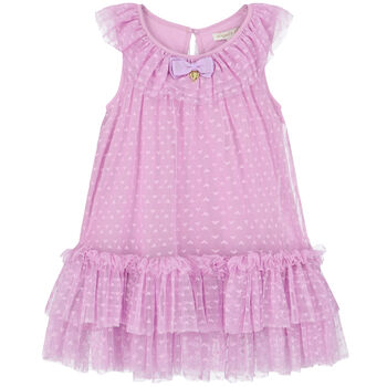 Girls Violet Hearts Tulle Dress