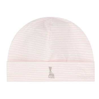 Baby Girls Pink & White Logo Hat