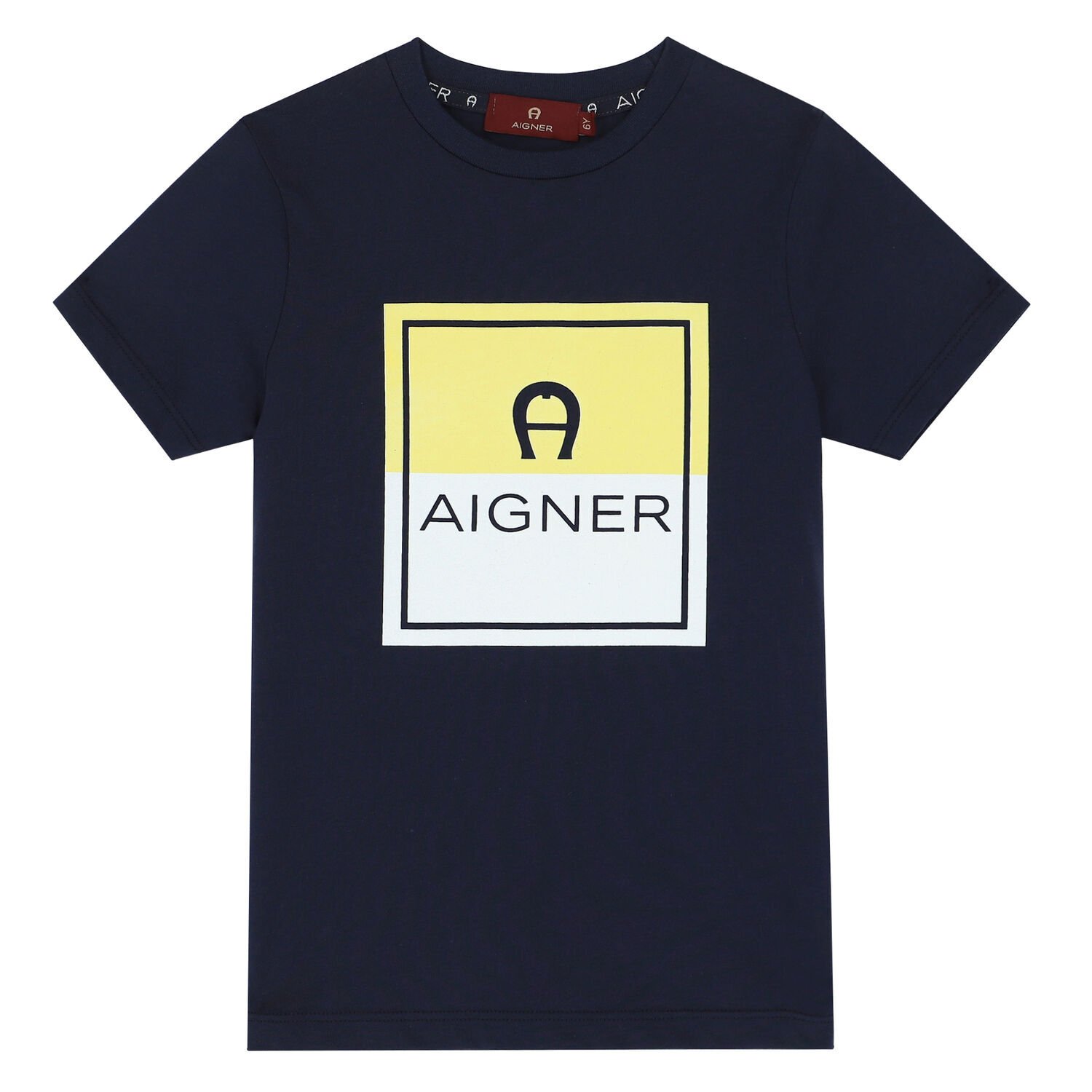 تيشيرت بالشعار باللون الكحلي للأولاد, 3, hi-res