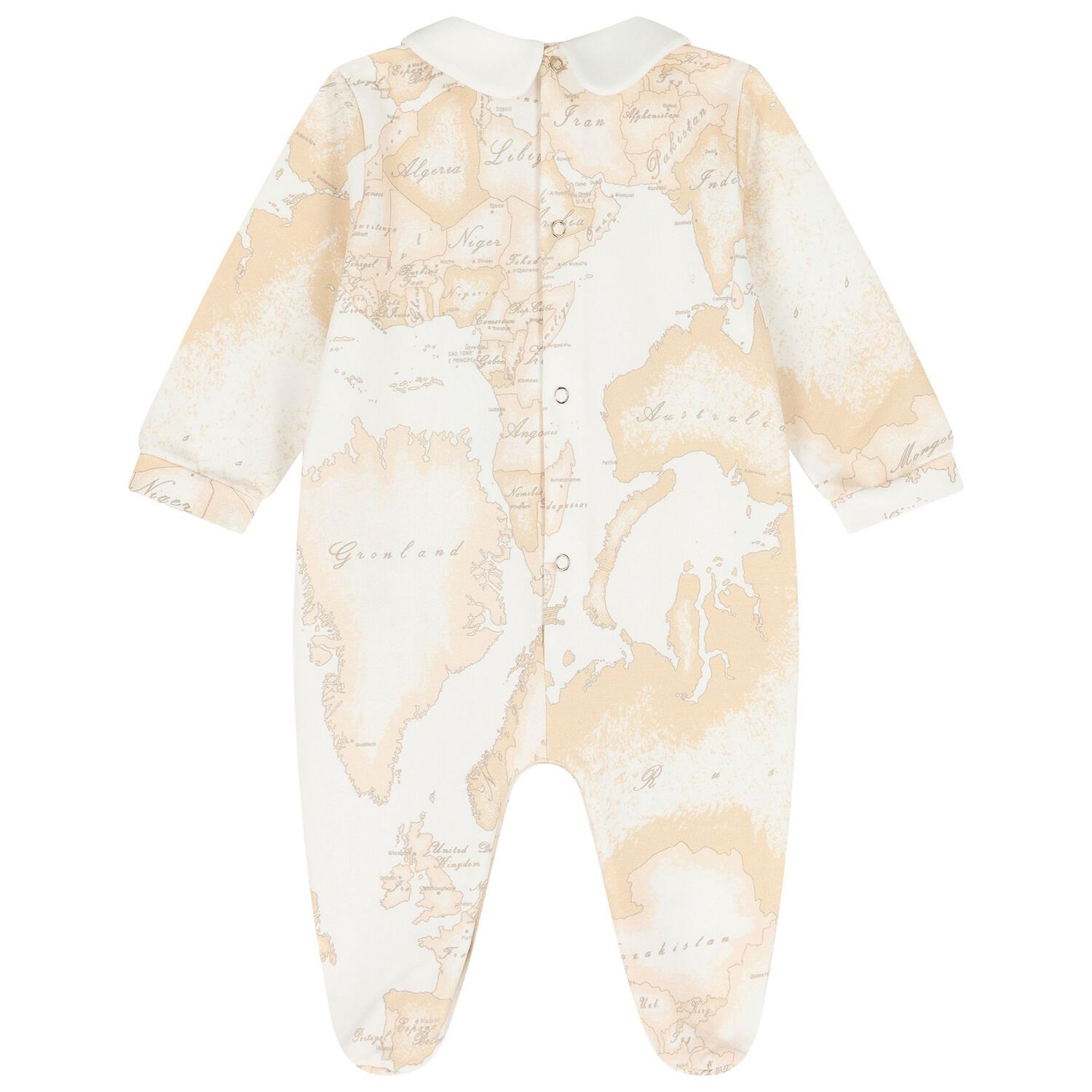 Ivory & Beige Geo Map Babygrow Gift Set, 1, hi-res