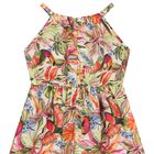Girls Multi-Coloured Bird Dress, 1, hi-res