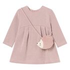طقم فستان للبنات باللون الوردي , 1, hi-res