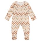 Beige & Brown Zig Zag Babygrow Set, 2, hi-res