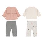 Baby Girls Ivory, Pink & Grey Leggings Set ( 2-Pack ), 1, hi-res