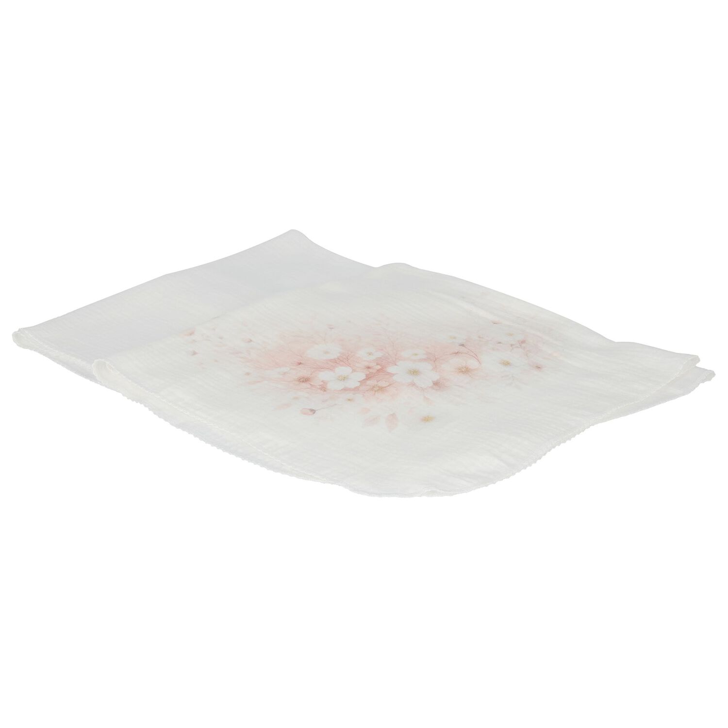 قماش موسلين باللون  عاجى مزين بالزهور للأطفال, 1, hi-res