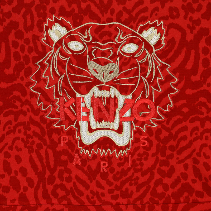 Girls Red Tiger Logo Dress, 1, hi-res image number null
